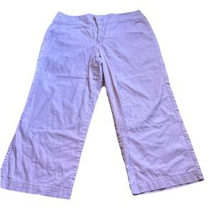 Gloria Vanderbilt Capri Pants Womens Size 10 Pink Linen Cotton Casual Everyday